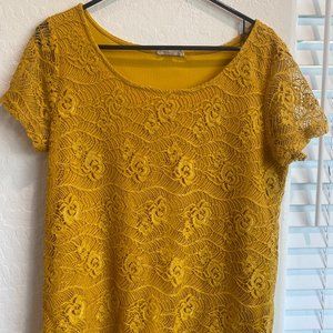 Embroidered eyelet top